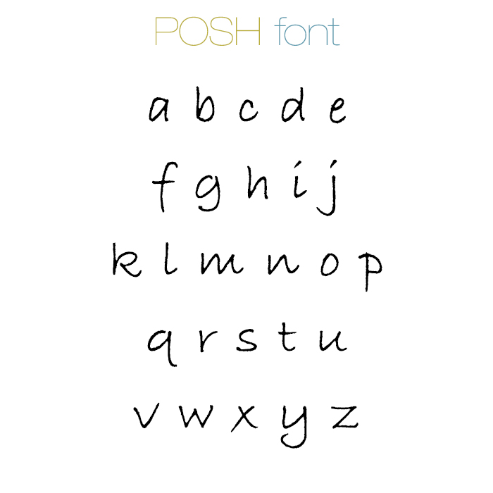 posh lowercase Font
