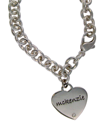 disc / heart bracelet
