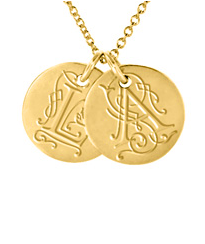 gold initial discs