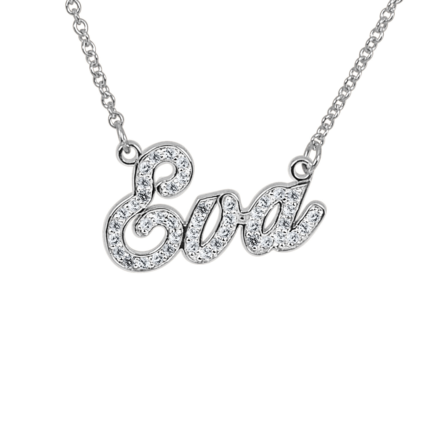Diamond Briana Nameplate POSH Mommy Jewelry