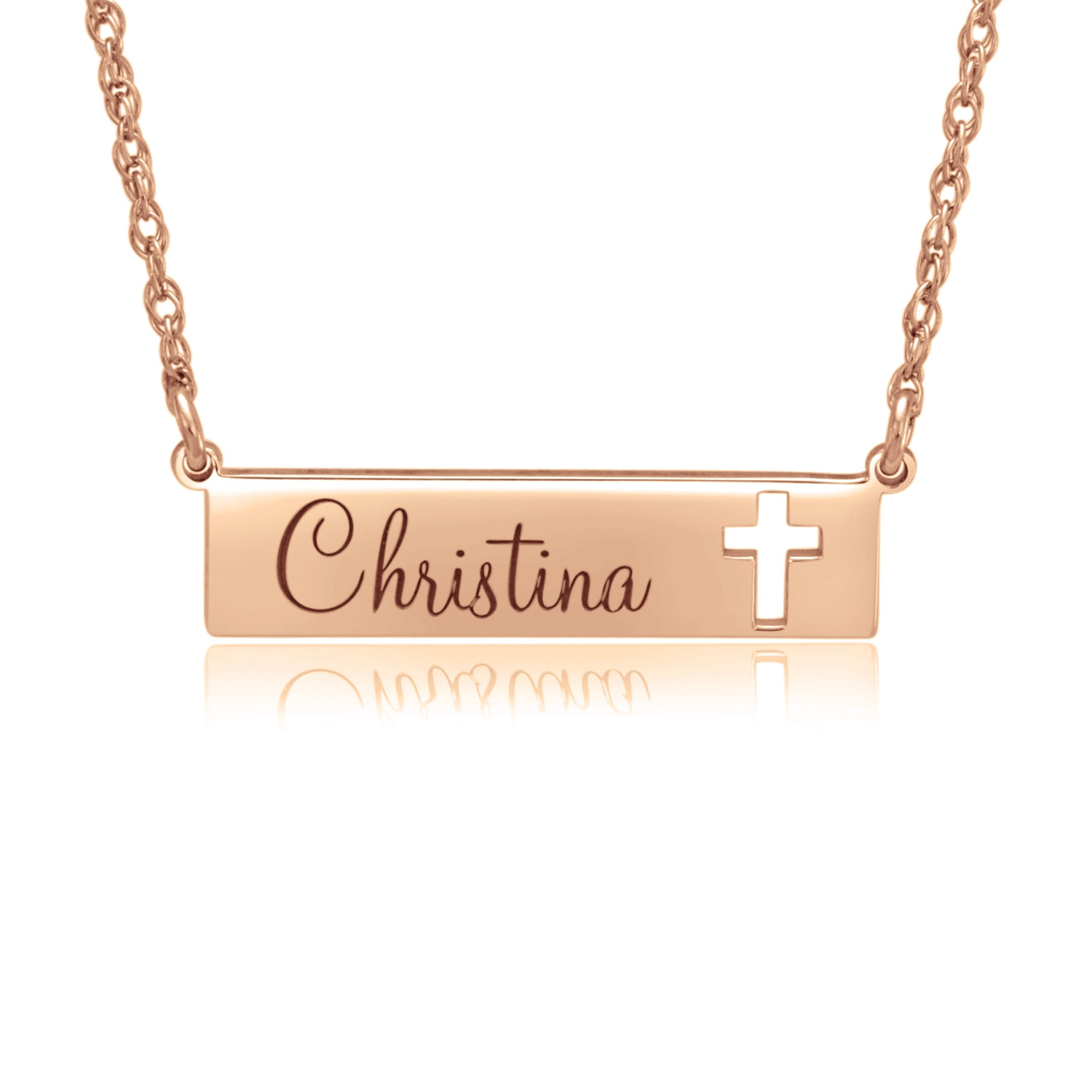 Cross hotsell bar necklace