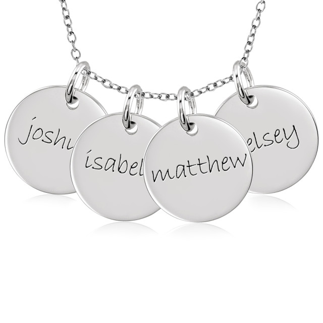 Four Discs Necklace Personalized Jewelry