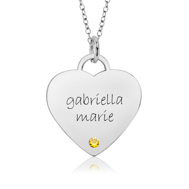 Eternal Heart Birthstone Mommy Necklace