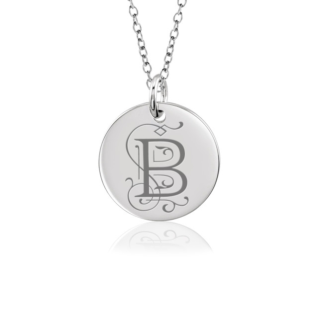 Vintage Initial Disc Mommy Necklace Personalized Jewelry