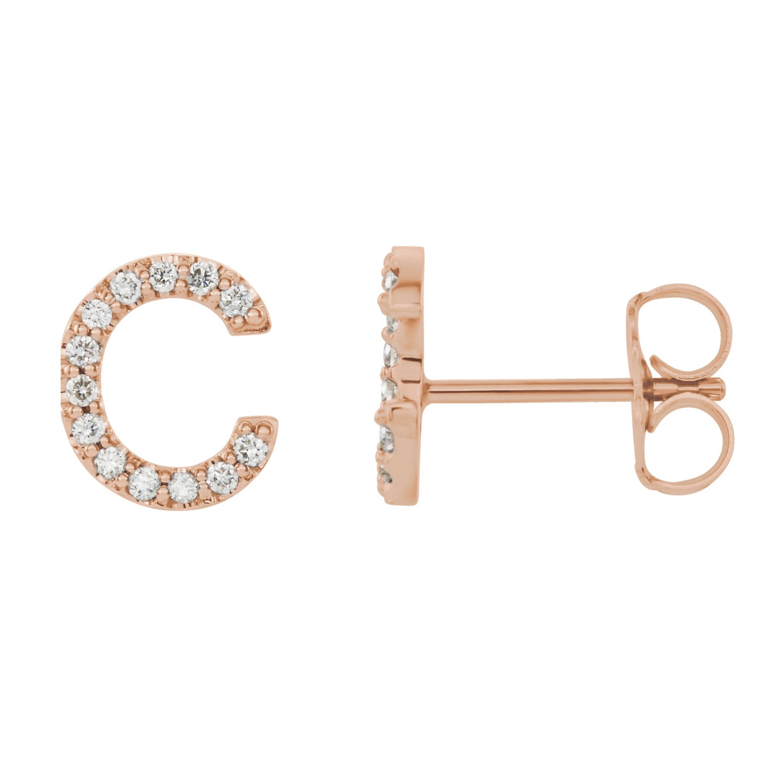 Initials Diamond Earring S