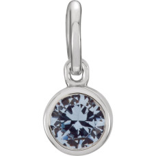 March Birthstone Necklace Charm