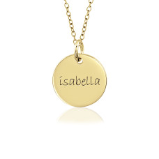 Vermeil Mommy Disc Necklace Personalized Jewelry