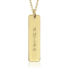 Vermeil Tall Tag Mommy Necklace Personalized Jewelry