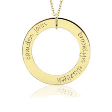 Two Names POSH Vermeil Loop Mommy Necklace Personalized Jewelry