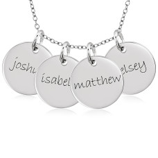 Four Discs Necklace Personalized Jewelry