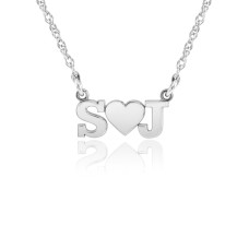 White POSH Initial LOVE Necklace