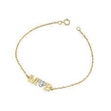 Yellow Diamond Initial LOVE Bracelet Personalized Jewelry