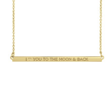 Yellow Mantra Brooklyn Bar Necklace Personalized Jewelry