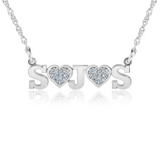 Diamond Initial LOVE Necklace