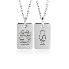 Monogram Mini Dog Tag