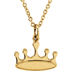 Yellow tiny POSH Crown Necklace