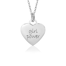 White Girl Power Sweetheart Necklace