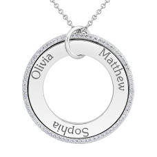 Diamond Halo WEE Loop Pendant