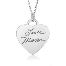 Silver Handwriting Eternal Heart