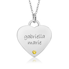 Eternal Heart Birthstone Mommy Necklace