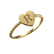 bePOSH Stackable Heart Ring Rope Band