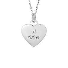 White Lil Sister Sweetheart Necklace