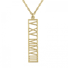 Date Tag Necklace Roman Numeral Jewelry