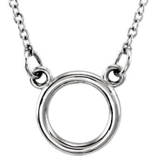 White tiny POSH Loop Necklace