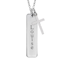 Tall Tag + Cross Charm  | POSH Mommy