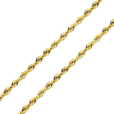 Vermeil Diamond Cut Rope Chain