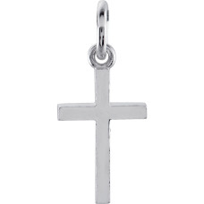 White Cross Charm Personalized Jewelry