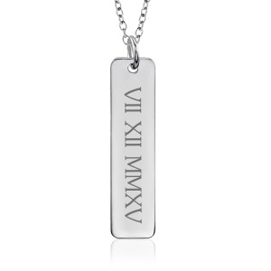 Roman Numeral Tall Tag