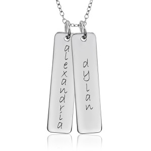 Two Tall Tags Mommy Necklace Personalized Jewelry