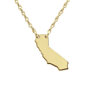 Yellow POSH State Necklace