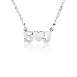 White POSH Initial LOVE Necklace