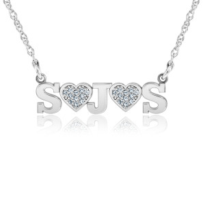 Diamond Initial LOVE Necklace