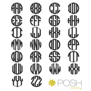 Block Monograms | POSH Mommy Jewelry