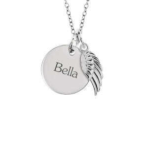 One Disc + Wing Charm | POSH Mommy Jewelry