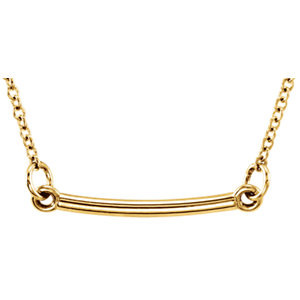 Yellow tiny POSH Bar Necklace