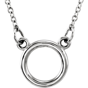 White tiny POSH Loop Necklace