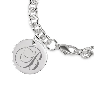 Tayler Initial Disc Bracelet Personalized Jewelry