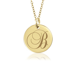 Tayler Vermeil Initial Disc Mommy Necklace Personalized Jewelry