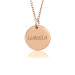 One Rose Gold Disc Mommy Necklace Personalized Jewelry