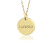 One Yellow Gold Disc Mommy Necklace Personalized Jewelry
