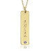 Vermeil Birthstone Tall Tag Mommy Necklace Personalized Jewelry