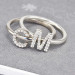 Stackable Diamond Initial Rings