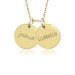 Two Vermeil Mommy Discs Necklace Personalized Jewelry