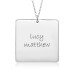 Two Names POSH Square Mommy necklace Personalized Jewelry