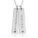 Two Birthstone Tall Tags Mommy Necklace Personalized Jewelry