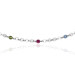 Sterling Silver Disc + 3 Birthstones Choker 